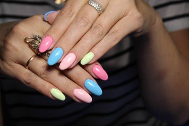 güzel renkli manikür moda dokulu arka plan çivi