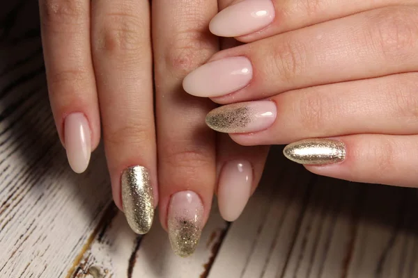 Mode Manicure Nagels Witte Textuur Achtergrond — Stockfoto