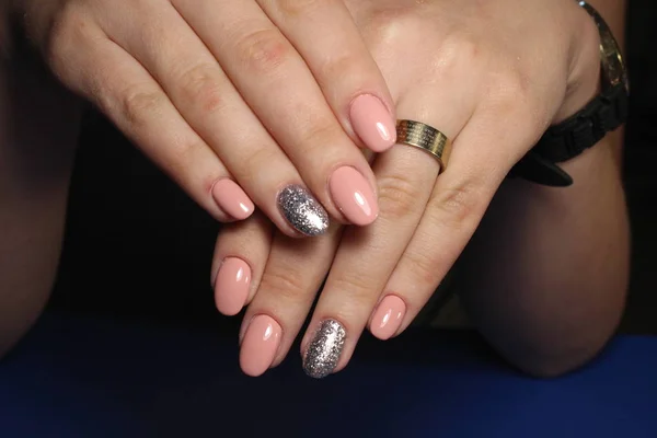 Manicure Moda Pregos Belo Fundo Textural — Fotografia de Stock