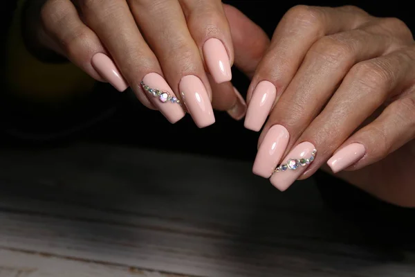 Bella Manicure Moda Uno Sfondo Strutturato Elegante — Foto Stock