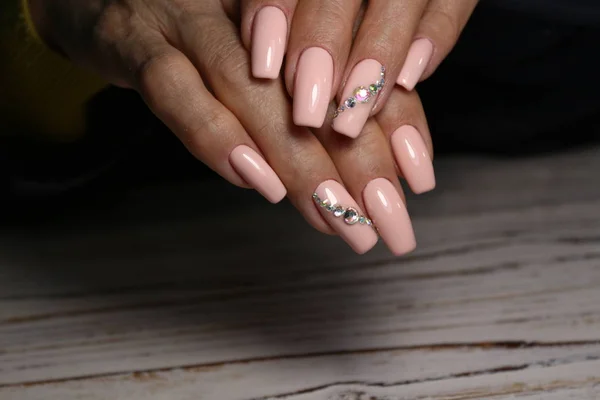 Moda Piękny Manicure Stylowy Tło Zakole — Zdjęcie stockowe