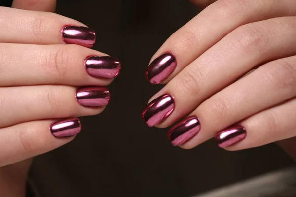 Mooie Mode Manicure Een Stijlvolle Textuur Achtergrond — Stockfoto