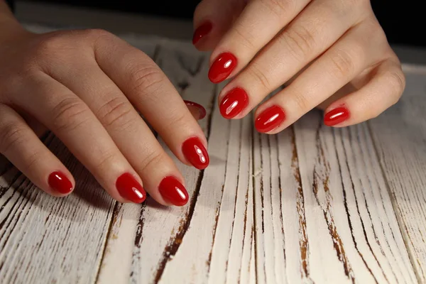 Sexy Manicure Vermelho Unhas Longas Textura — Fotografia de Stock