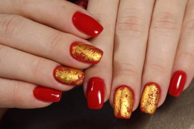 güzel bir doku üzerinde bir tasarım ile moda manikür