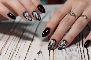 modaya uygun doku arka plan üzerinde güzel tırnaklar