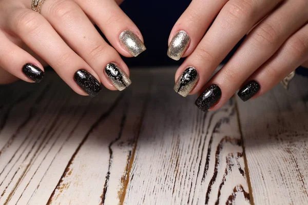 Manicura Hermosa Glamorosa Sobre Fondo Textura Moda — Foto de Stock