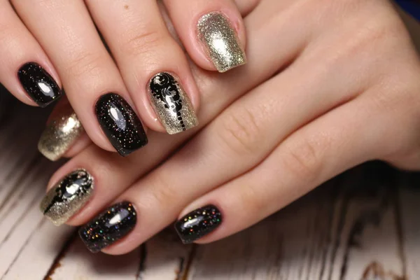 Betoverend Mooie Manicure Achtergrond Van Een Trendy Textuur — Stockfoto