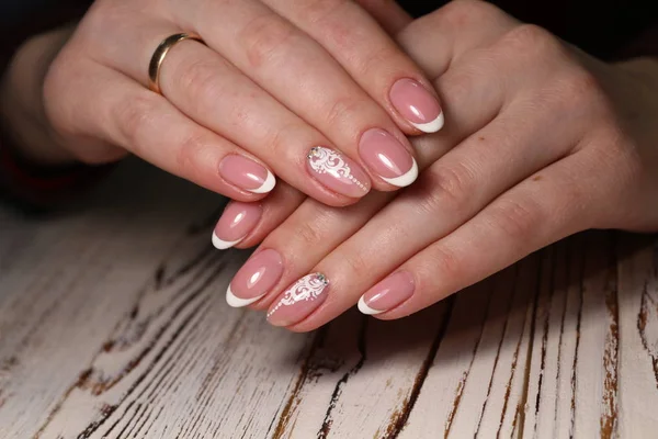 Beautiful Manicure Nails Background Fashionable Texture — Stock Photo, Image