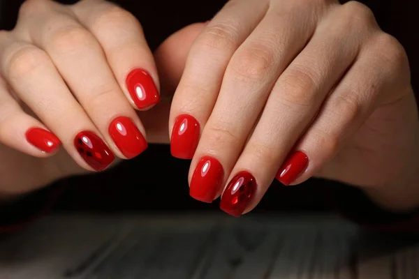 Manicura Hermosa Glamorosa Sobre Fondo Textura Moda —  Fotos de Stock