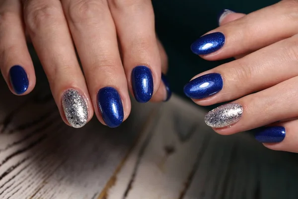 Piękny Żel Manicure Lakier Teksturowanej Tło Modny — Zdjęcie stockowe