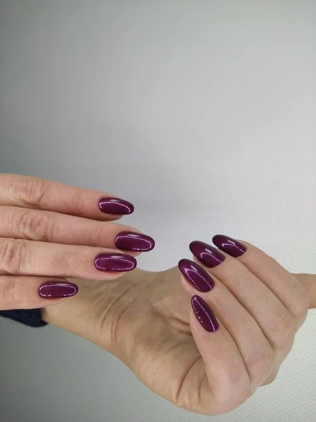 Paznokcie Manicure Moda Białym Tle Tekturowych — Zdjęcie stockowe