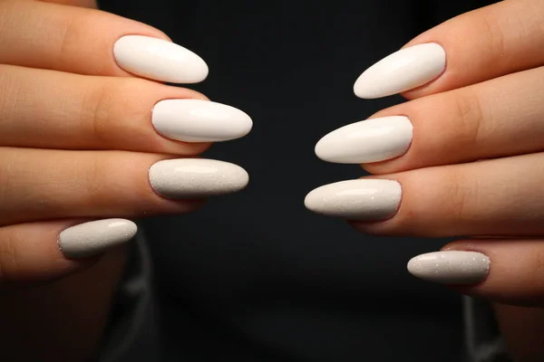 Mooie Mode Manicure Een Stijlvolle Textuur Achtergrond — Stockfoto