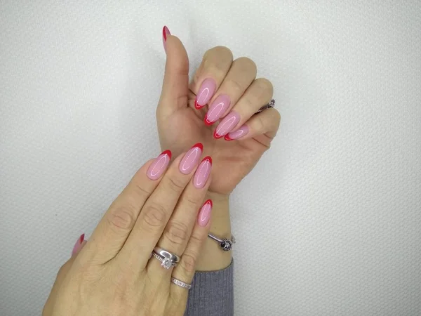 Manicure francese alla moda — Foto Stock