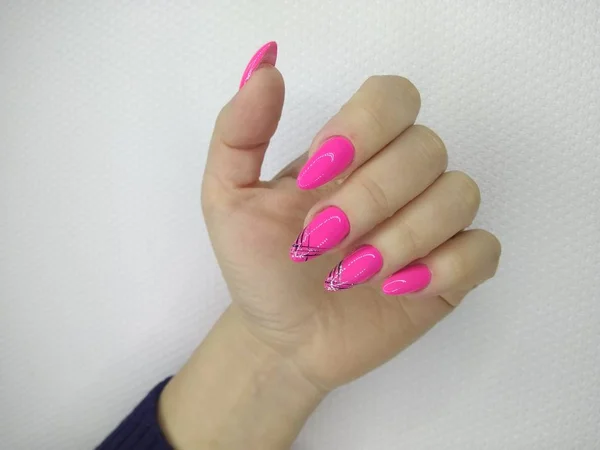 Piękny manicure paznokci — Zdjęcie stockowe