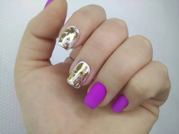 Mode manicure van nagels — Stockfoto