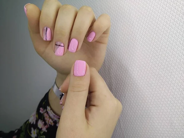 Bella manicure di unghie — Foto Stock