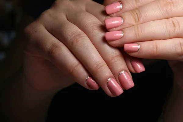 Piękny manicure paznokci — Zdjęcie stockowe