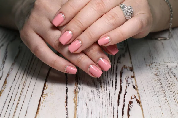 Prachtige gel lak manicure — Stockfoto