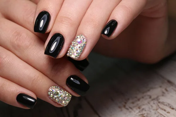 Piękny żel manicure lakier — Zdjęcie stockowe