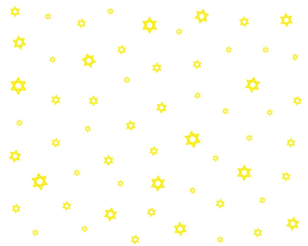 Gold Stars Seamless Pattern Six Pointed Stars Pattern Stars David — Stock Vector