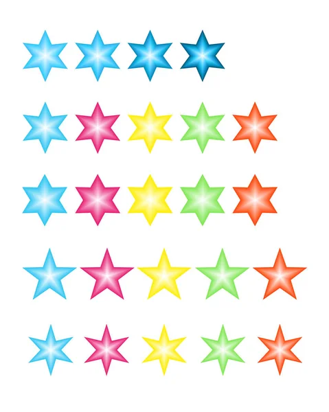 Conjunto de estrellas de colores — Archivo Imágenes Vectoriales