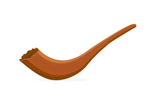 Shofar, cuerno musical para fiestas religiosas judías — Vector de stock