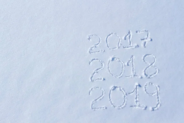 2019 Sneeuw Voor Het Nieuwe Jaar Kerst Stockfoto