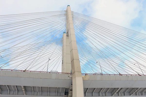 Tampilan Jembatan Kabel Tinggal Dari Bawah — Stok Foto