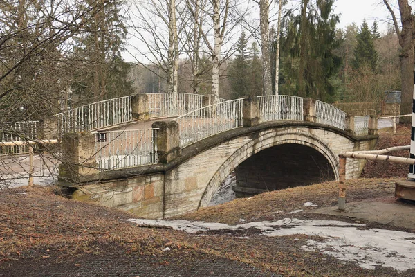 Parktaki Eski Taş Köprü — Stok fotoğraf