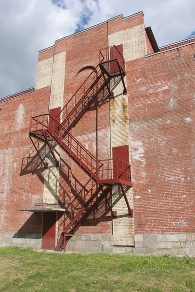 Вуличні Сходи Вгору Фасаду Будівлі — стокове фото