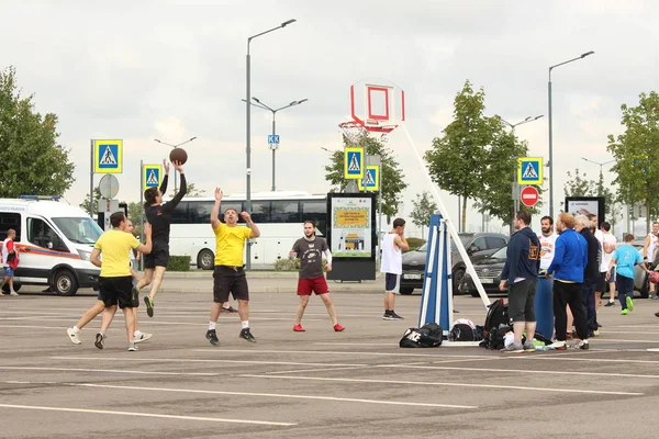September 2018 Russia Petersburg Street Basketball Competition — Stock Photo, Image