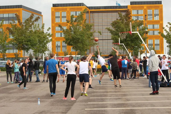 September 2018 Russia Petersburg Street Basketball Competition — Stock Photo, Image