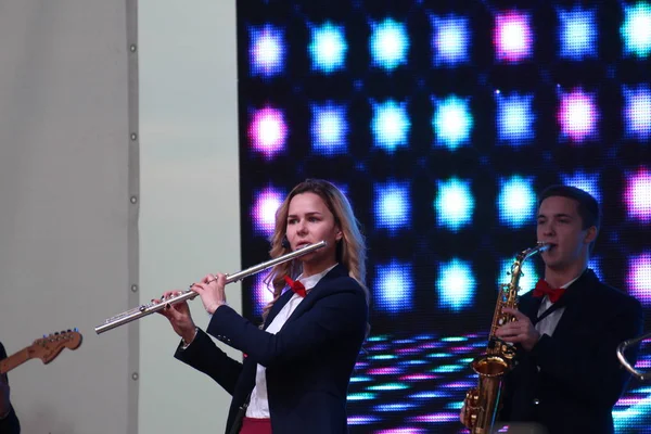 Septembre 2018 Public Open Performance Brass Band Day Vasileostrovsky District — Photo