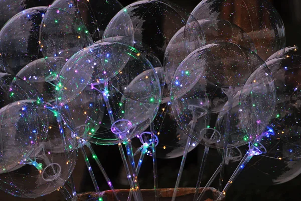 Balões Com Leds Luminosos — Fotografia de Stock