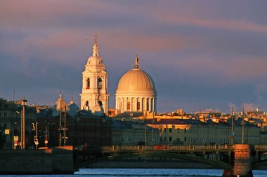 Rusya, St. Petersburg, kubbeler gündoğumu St. Catherine Kilisesi