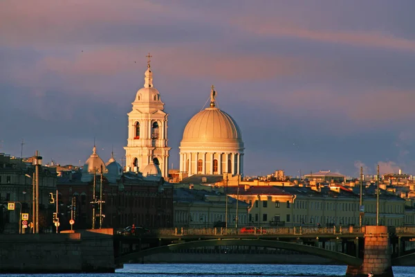 Sint Petersburg Rusland Koepels Van Kerk Van Catherine Bij Zonsopgang — Stockfoto