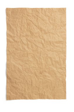 buruşuk Kağıt beyaz arka plan izole