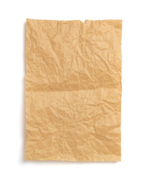 buruşuk Kağıt beyaz arka plan izole