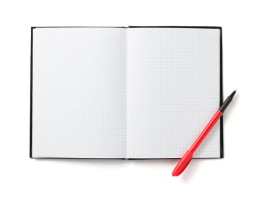 defter beyaz arka plan izole