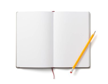 defter beyaz arka plan izole