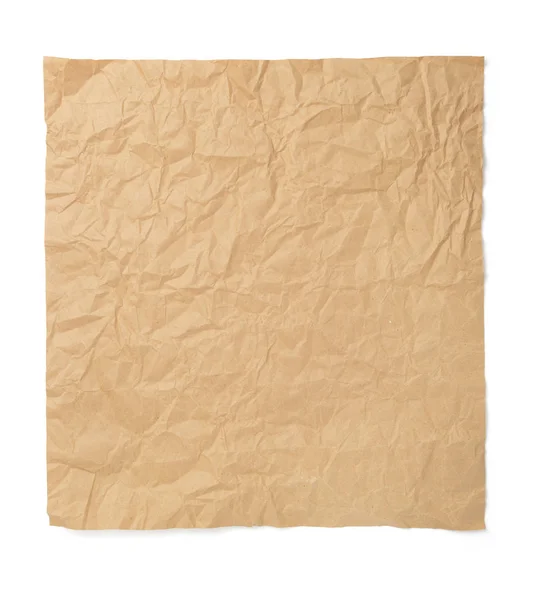 Carta Stropicciata Isolata Sfondo Bianco — Foto Stock