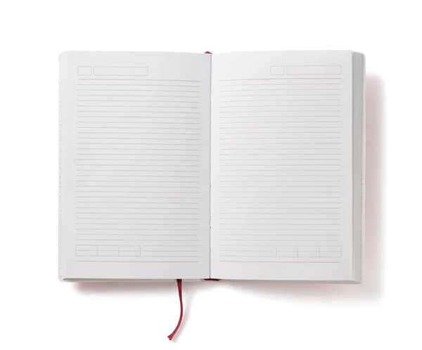 Σημειωματάριο Που Απομονώνονται Λευκό Φόντο — Φωτογραφία Αρχείου