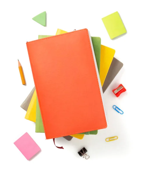 Notebook Colorido Isolado Fundo Branco — Fotografia de Stock