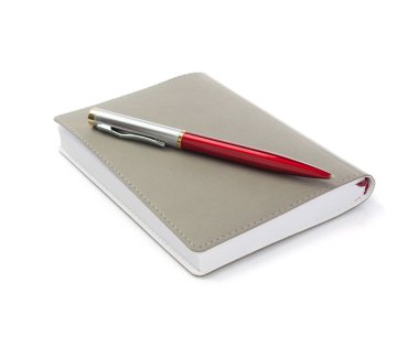 defter beyaz arka plan izole