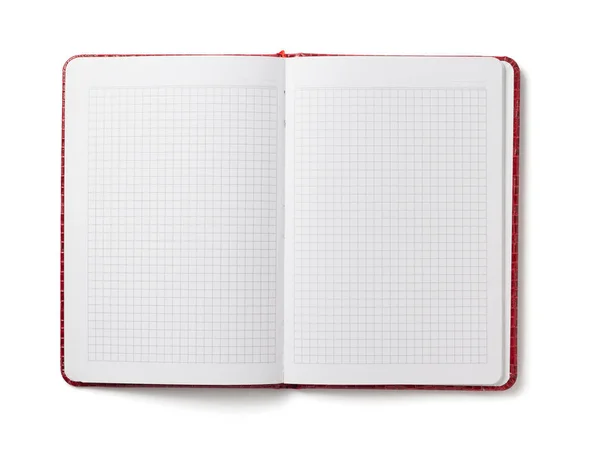 Białym Tle Notebook — Zdjęcie stockowe