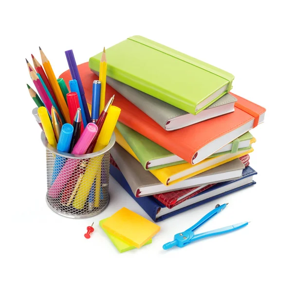 Office School Supplies Isolated White Background — Stock Photo, Image