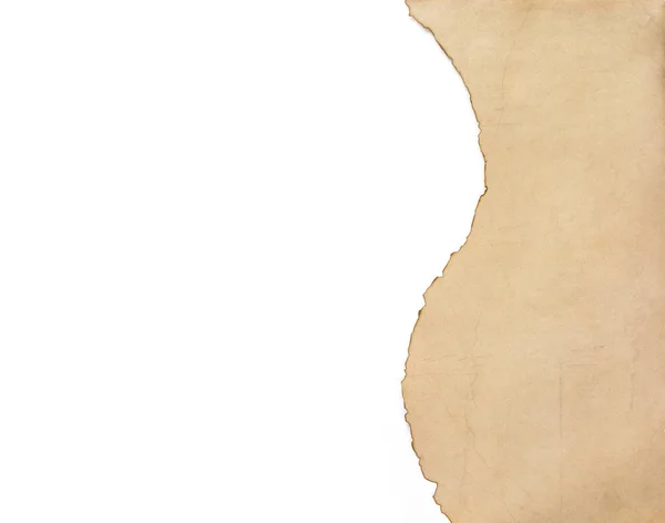 古いレトロに白い背景に 平面図上で分離紙羊皮紙が高齢者 — ストック写真