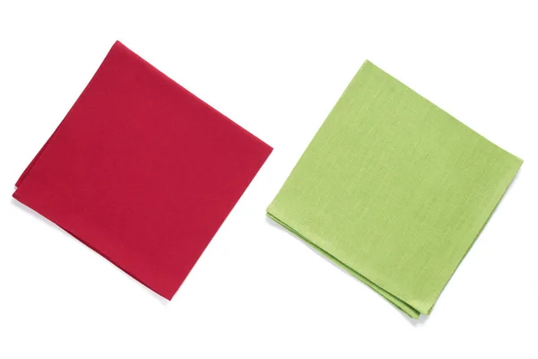 Table Cloth Napkin White Background Top View — Stock Photo, Image