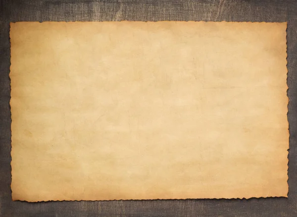 Vecchia Pergamena Carta Retrò Invecchiato Sfondo Legno — Foto Stock