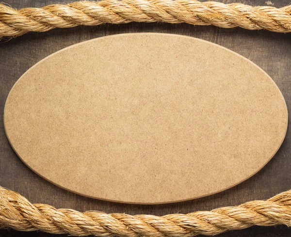 Ship Rope Wooden Background Surface — Stock Photo, Image